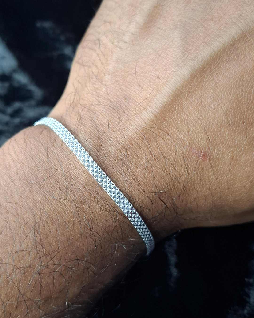 Pulsera de 19.5 cm 4 mm chinesca plata italiana 925