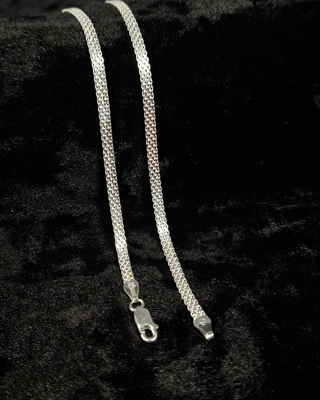 Pulsera de 19.5 cm 4 mm chinesca plata italiana 925