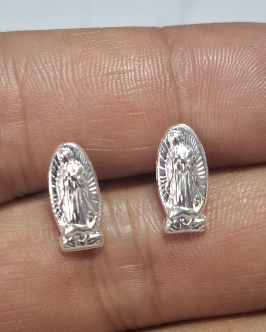 Topos  de plata 925 Virgen de Guadalupe broche mariposa