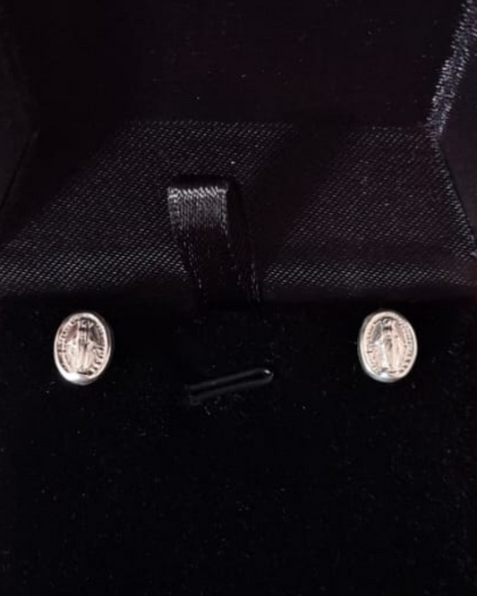 Topos plata 925 Virgen de la milagrosa rosca de seguridad