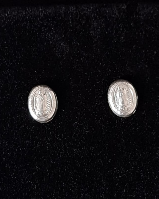 Topos de plata 925 Virgen de Guadalupe rosca de seguridad