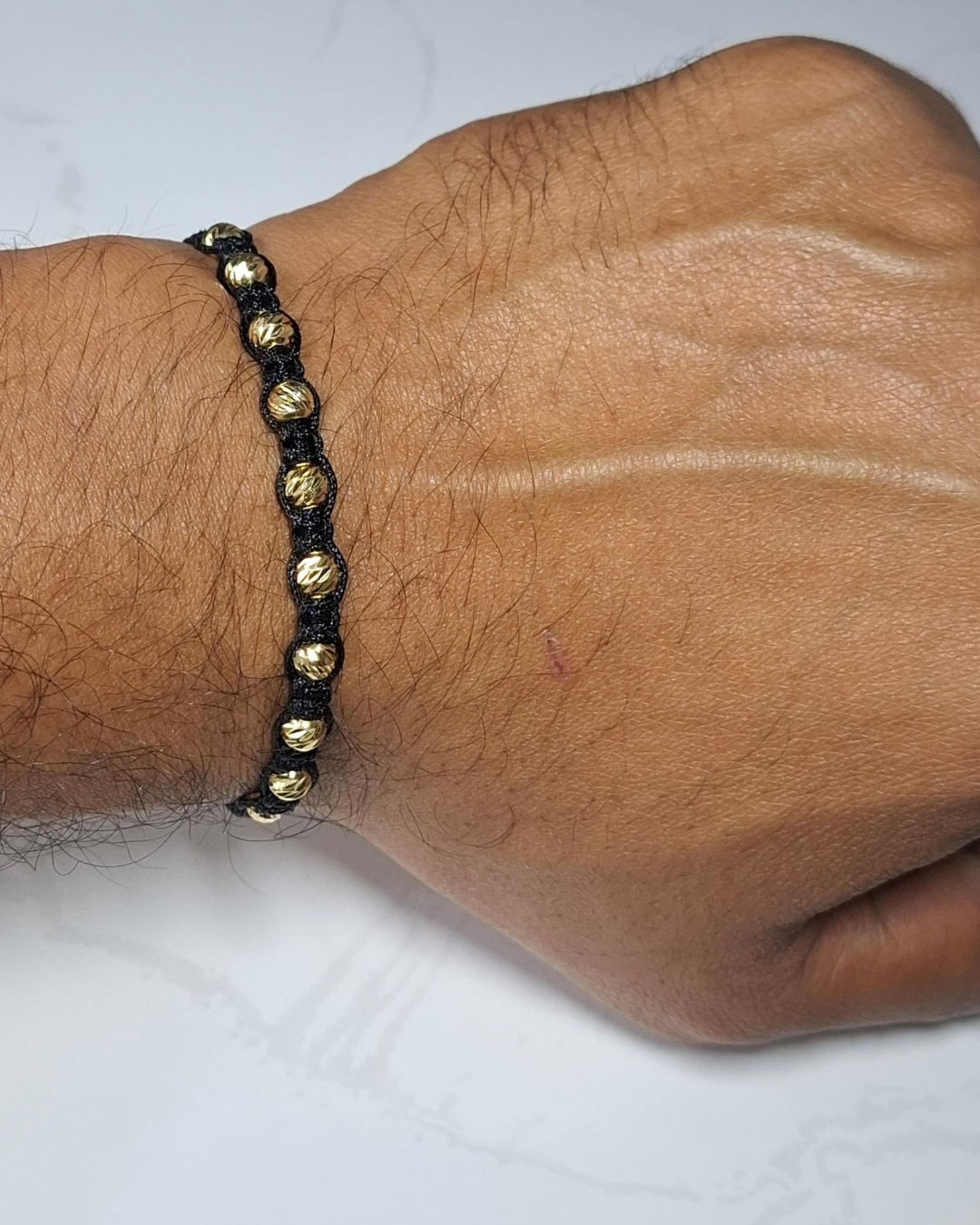 Pulsera tejida 1.25 gr 10 balines #5