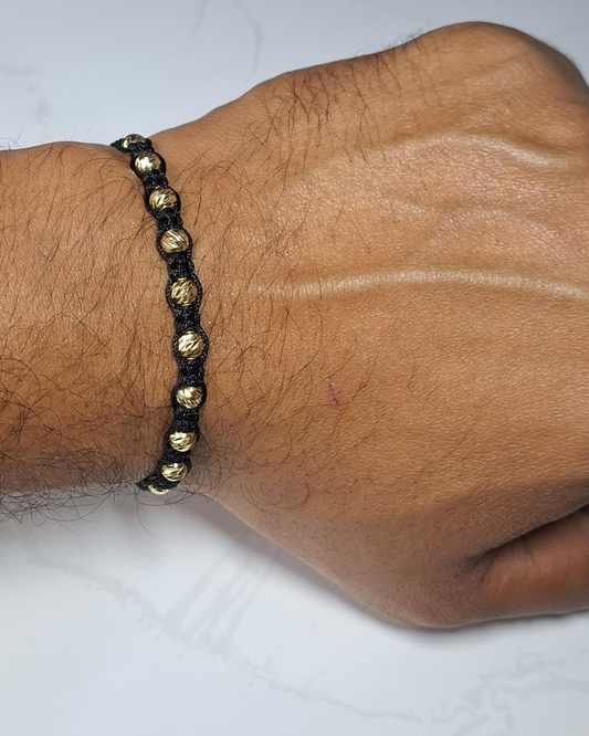 Pulsera tejida 1.25 gr 10 balines #5