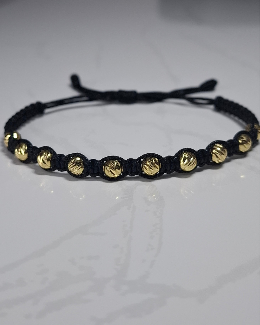 Pulsera tejida 1.25 gr 10 balines #5