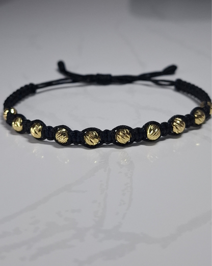 Pulsera tejida 1.25 gr 10 balines #5
