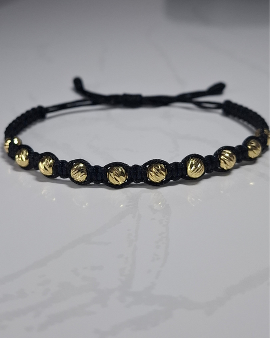 Pulsera tejida 1.25 gr 10 balines #5