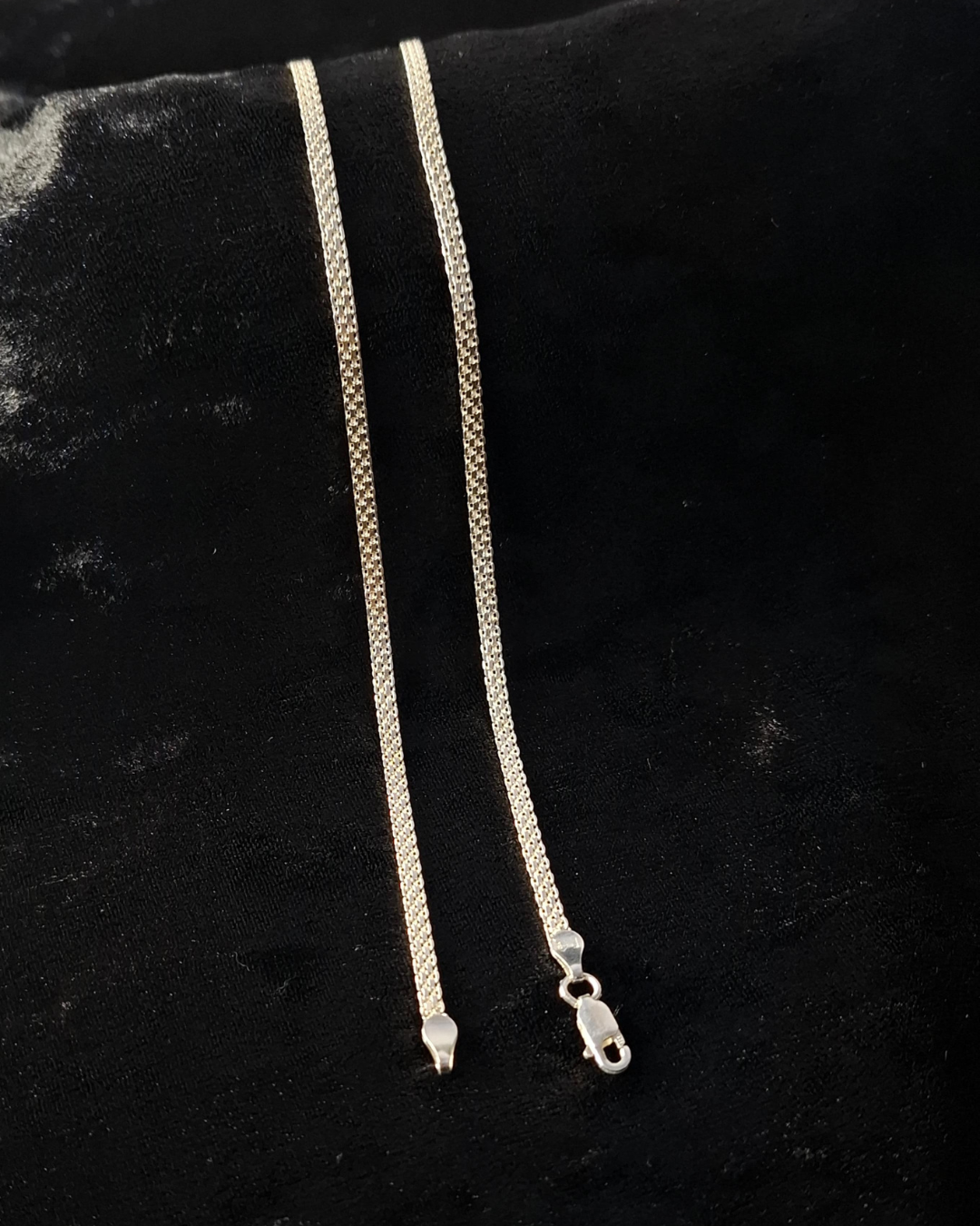 Pulsera de 19.5 cm 3 mm chinesca de plata italiana 925