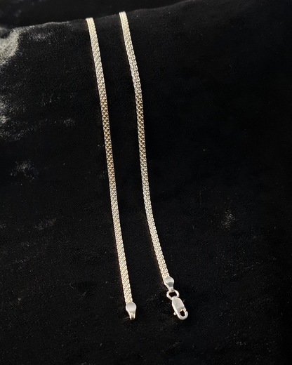 Pulsera de 19.5 cm 3 mm chinesca de plata italiana 925