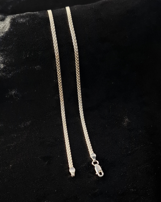 Pulsera de 19.5 cm 3 mm chinesca de plata italiana 925
