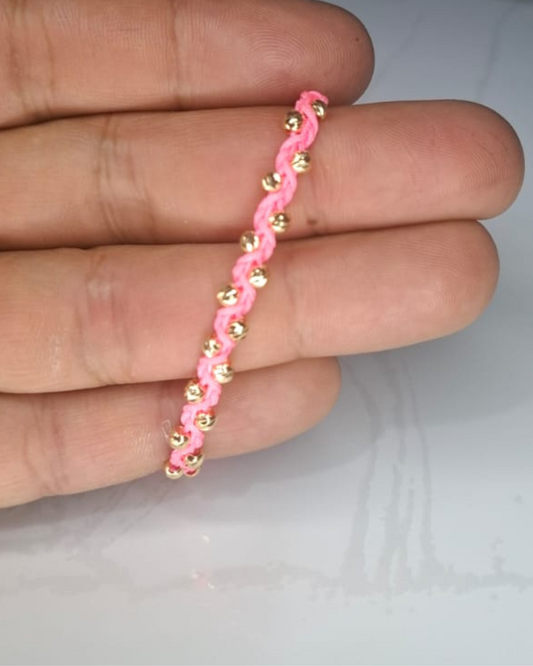 Pulsera tejida 1 gr oro 18k