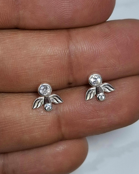 Topos ángel de plata 925 con circón suizo