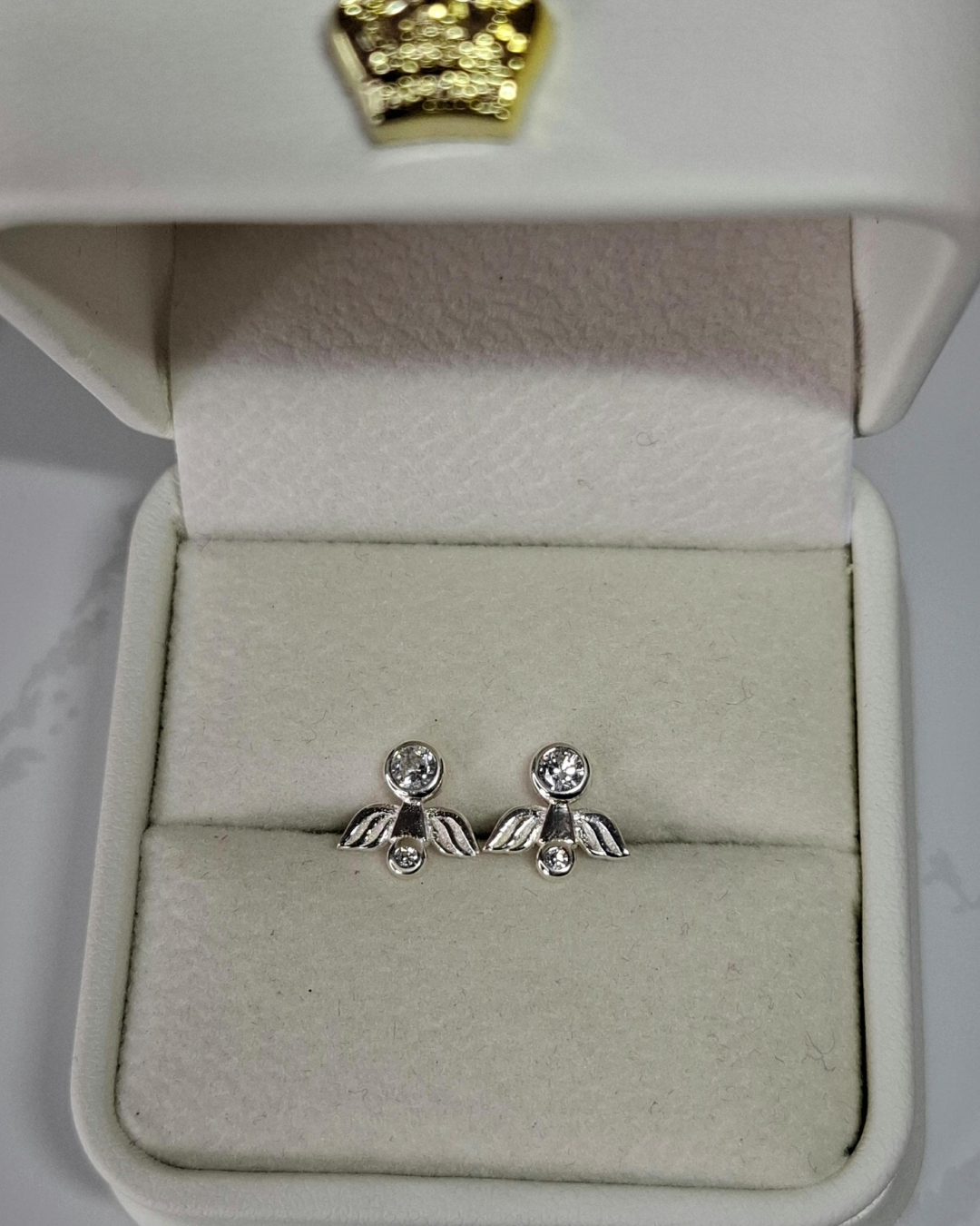 Topos ángel de plata 925 con circón suizo