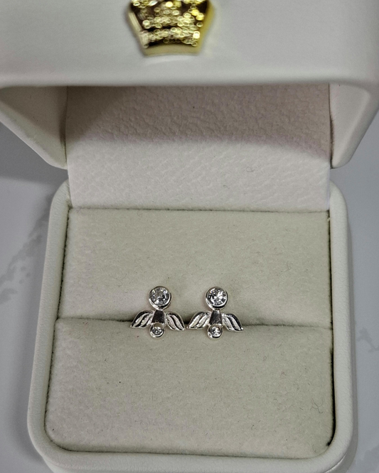 Topos ángel de plata 925 con circón suizo